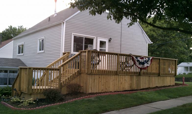 treated deck
